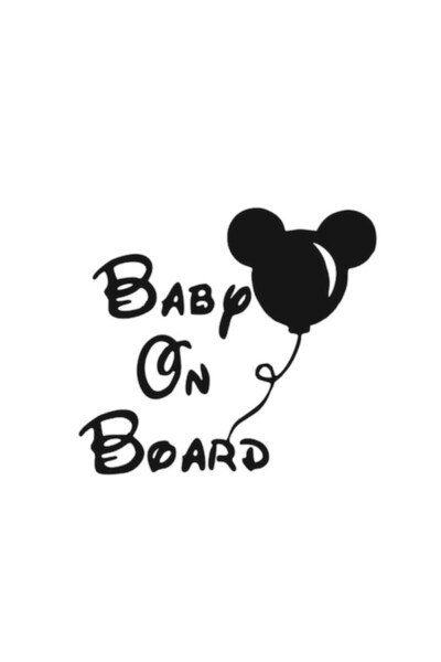 Oracal Baby on Board car sticker, 18cm, black