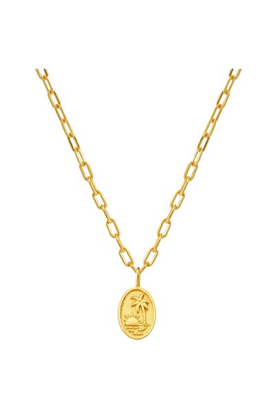 Glanzstücke München Silberhalskette Kette mit Anhänger Sterling Silber gelbgold