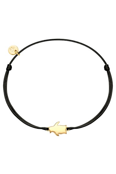Glanzstücke München Textilarmband Armband Sterling Silber gelbgold Textil (sc...