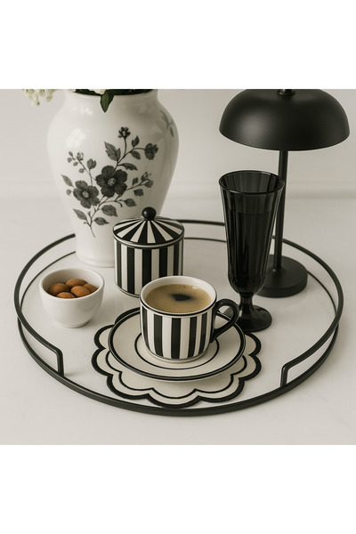 Misue Handmade 6 Adet Çiçek Desen Nakışlı Sunumluk, Nakışlı Kahve Yanı Kokteyl Peçetesi, Nakışlı Sunum Peçete