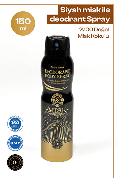 misk Deodorant Sprey Pudrasız – 200 ml | Parabensiz Vücut Spreyi - Unisex