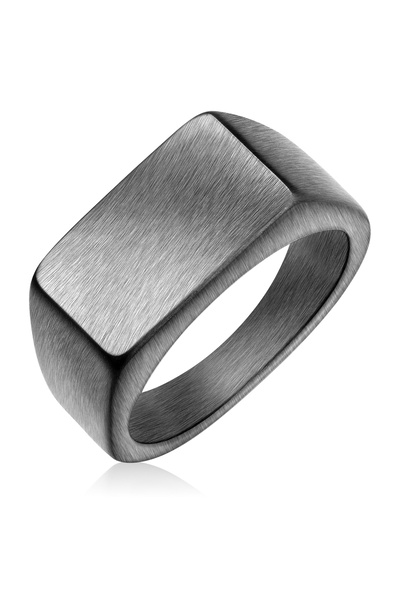 True Rebels Edelstahlring Ring Edelstahl gunmetal