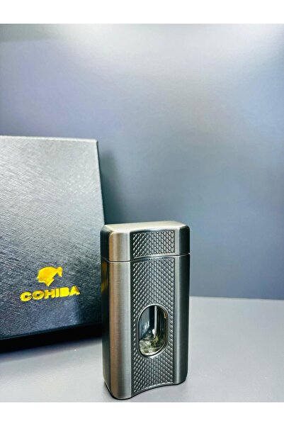 COHİBA 3 Torch Pürmüz Alevli Puro Makaslı Profesyonel Çakmak