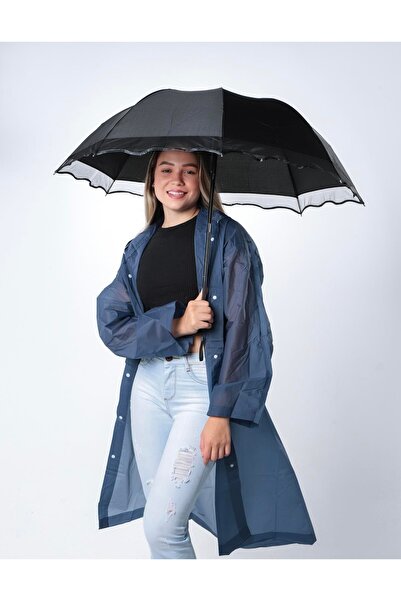 Herşey Nota Siyah Dantelli Kadın Şemsiye | Zarif, Romantik ve Şık Tasarım