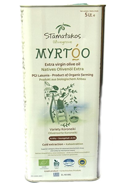 Stamatakos Myrtoo extra virgin olive oil 5 liters