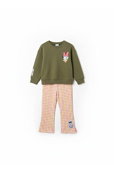 KidsSel Girl's Printed Model 3 Thread Cotton Fabric Bottom Top Set