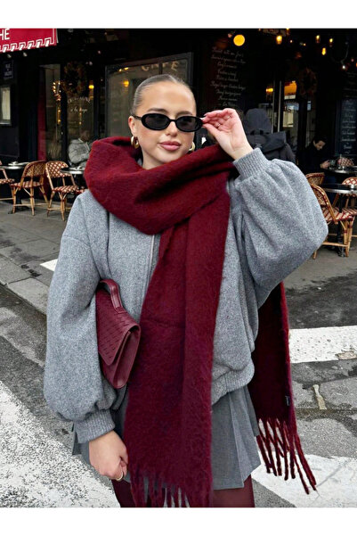 CSR AKSESUAR Puffy Ekru Atkı Şal Omuz Şalı