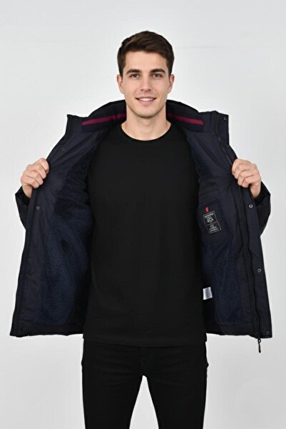 BIGAZZI Ανδρικό αθλητικό παλτό με κουκούλα με εσωτερική γούνα 99526 BGL-ST04171