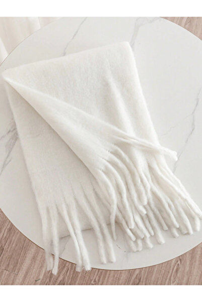 CSR AKSESUAR Puffy Ecru Scarf Shawl Shoulder Wrap