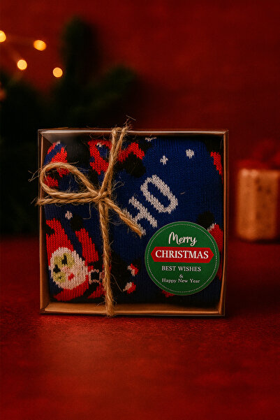 MEKİK BUTİK Коробка з новорічним подарунком - унісекс різдвяна шкарпетка - коробка з подарунковою шкарпеткою