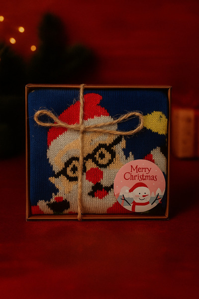 MEKİK BUTİK Коледен подарък в кутия - унисекс коледен чорап - подарък в кутия