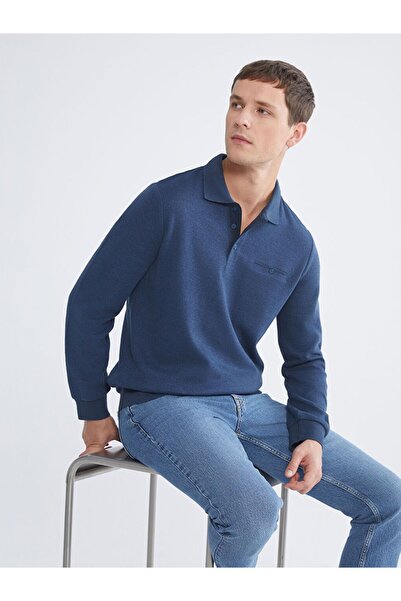 LC Waikiki Ανδρικό φούτερ με μακρυμάνικο λαιμό πόλο LCWAIKIKI Classic