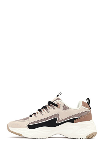 Derimod Women's Beige Lace-Up Thick Sole Sneaker 25Afd494314