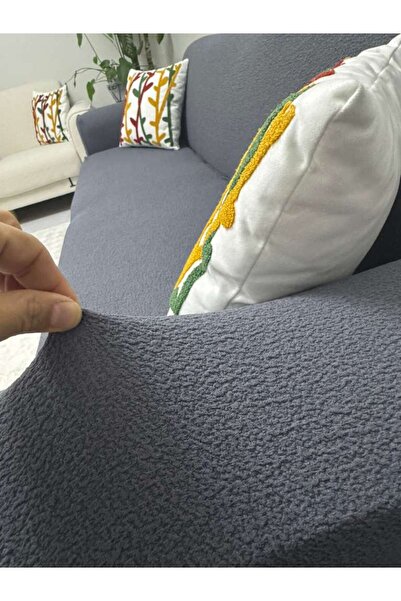 NEŞELİ HOME NeseliHome Bohem Jagarlı Kumaş Tüm Giydirme Koltuk Örtüsü 3-3-1-1