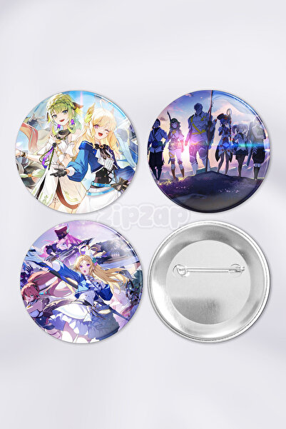 ZipZap Blue Protocol: Σετ σήματα με κουμπιά με βελόνες, στολίδι για τσάντα βι...