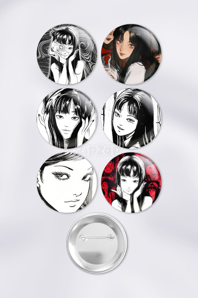 ZipZap مجموعة شارات زينة للحقائب مستوحاة من أنمي ومانغا جونجي إتو تومي (6 قطع)