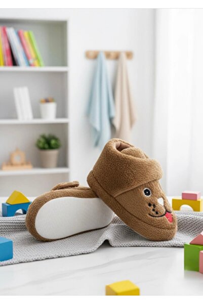 şeker shoes Cute Animals Velcro Anti-Slip Sole Nursery Home School Shoes Baby Kids Slippers Home Boots