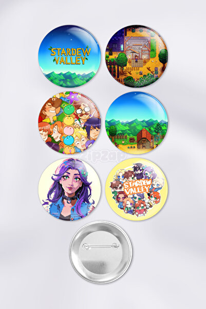 ZipZap مجموعة شارات زينة للحقائب من لعبة ستاردو فالي (6 قطع)