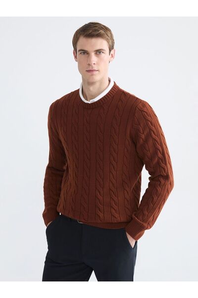 LC Waikiki Southblue Crew Neck Men's Knitwear Sweater