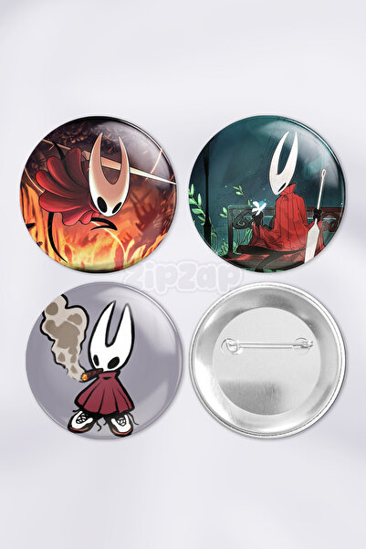 ZipZap مجموعة شارات زينة للعبة فيديو هولو نايت سيلكسونج مع دبابيس (3 قطع)