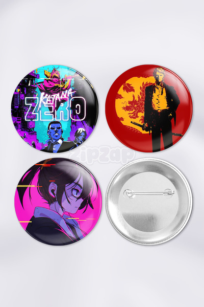 ZipZap مجموعة شارات زينة لألعاب الفيديو كاتانا زيرو (3 قطع)