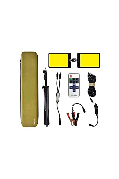 Conpex مصباح عمل LED مع حامل ثلاثي القوائم قابل للتمديد — 20,000 لومن برأسين