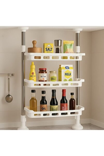 DMX Raft organizator telescopic extensibil cu 3 niveluri pentru bucătărie și ...