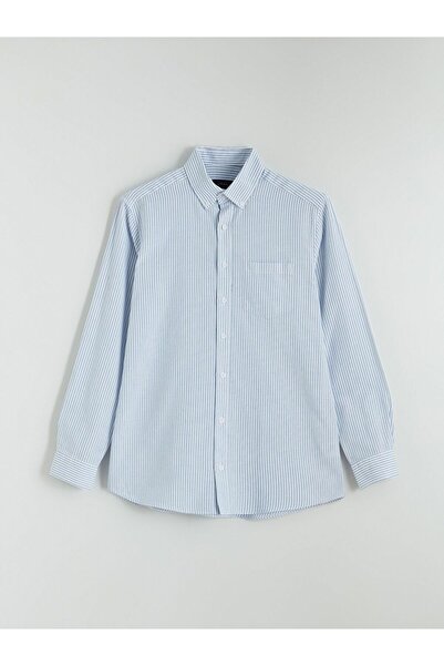 LC Waikiki SOUTHBLUE Regular Fit Uzun Kollu Çizgili Erkek Gömlek