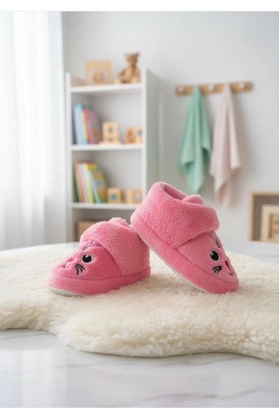 şeker shoes Cute Animals Velcro Anti-Slip Sole Nursery Home School Shoes Baby Kids Slippers Home Boots