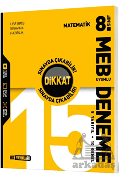 Hız Yayınları 8. Sınıf Matematik 15 Deneme