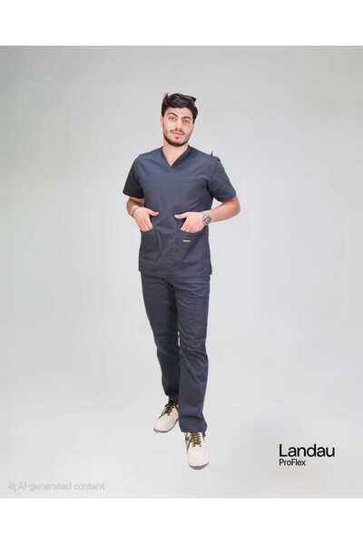 Landau Lando brand medical uniform, gray color, for men and women