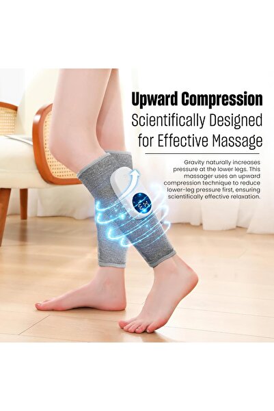 Generic Leg Massager with Heat & Compression, Calf Massager for Circulation and Pain, 3 Intensities/3 Modes