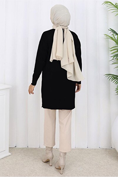 TRENDTESETTÜR Women's Black Knitwear Cardigan t 6713