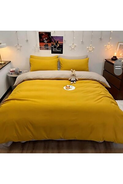 iTin 3 Piece Double Bed Linen Set, Two-Sided Design, Hypoallergenic, Premium Polyester, 200x200 cm,