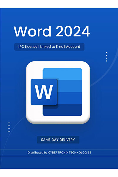 MICROSOFT Word 2024 | 1 PC License Linked to Email Account | Digital License | Same Day Delivery