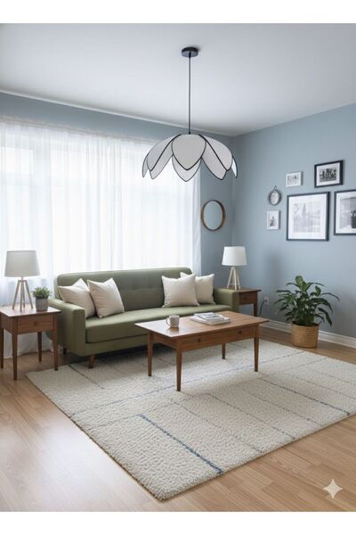 Emg DesiGn Modern Tasarım Çiçek Sarkıt Avize Kumaş Boheme Salon Oturma Odası Mutfak Avizesi