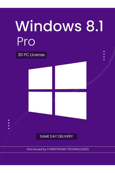 MICROSOFT Windows 8.1 Pro | 20 PC License | Digital License | SAME DAY DELIVERY