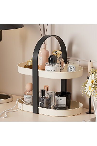 Generic جهاز تعقيم مزدوج لسطح الحمام، حامل عرض للعطور والعناية بالبشرة على سط...