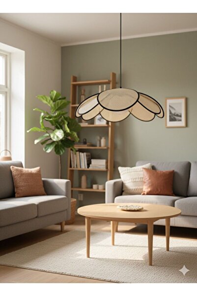 Emg DesiGn Modern Tasarım Çiçek Sarkıt Avize Kumaş Boheme Salon Oturma Odası Mutfak Avizesi