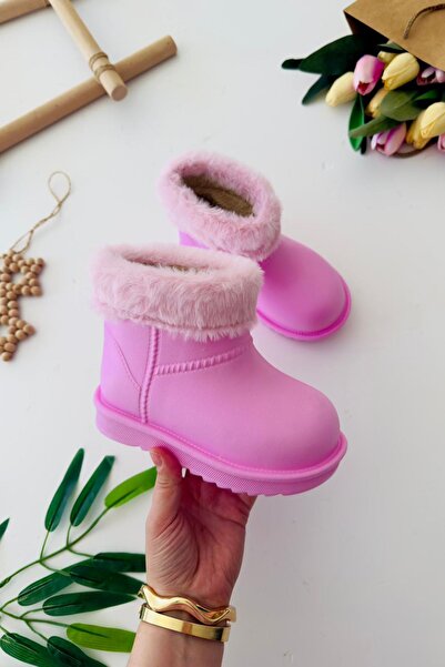 Minigimin Cicileri Μπότες βροχής με γούνινο χρώμα για το μικρό μου - Ανοιχτό ροζ