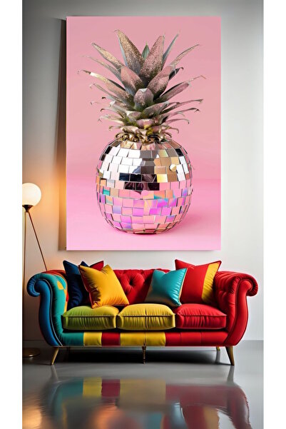 özkacar DİSKOCU ANANAS 1 Ev Duvar Salon Güzellik Salonu Ofis Dükkan Dekarasyo...