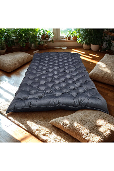 smart home مرتبة أرضية مخملية فاخرة مقاس 190×90×10 سم، حشوة قطنية ناعمة، وسادة نوم قابلة للطي للمنزل