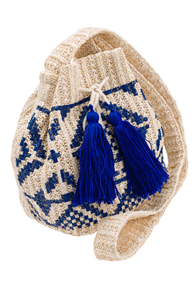 Other Geantă mică de paie cu pompoane, perfectă pentru vară - Cavaldi
