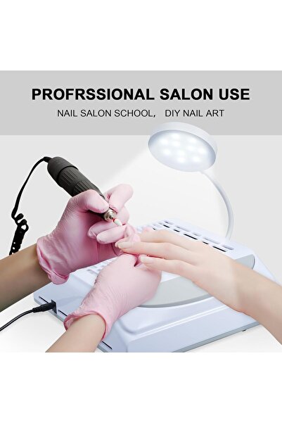 Renvox Tırnak Toz Toplama Cihazı Manikür Protez Tırnak Tozu İçin Dayanıklı Gü...