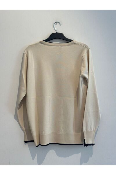 Kayra Maneci si guler cu vipușcă simplu basic Pulover tricotat Ka-sz-Trk14