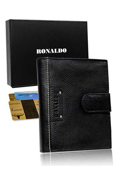 Other Men's large leather wallet, vertical, with a clasp and RFID protection - Ronaldo