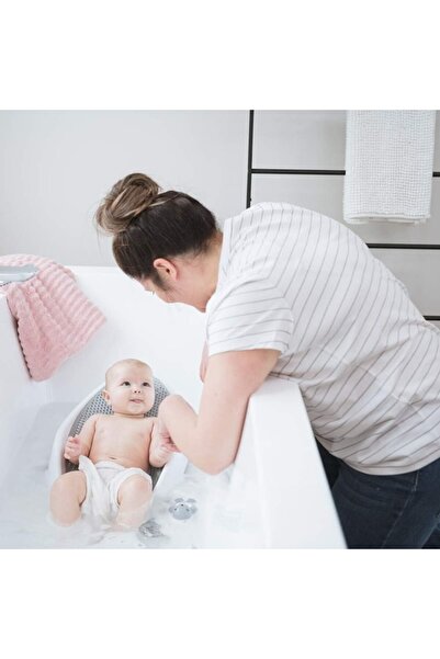 iTin iTin Baby Bath Seat, Ergonomic and Non-Slip, Soft Anti-Mold Mesh, 9 kg, White/Gray