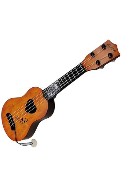 iTin Mini Chitara Clasica, 33 cm, Corzi Reale Reglabile, Design Imitatie Lemn, Jucarie Interactiva +3 Ani