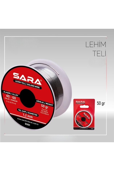 SARA Profesyonel Lehim Havya Teli 12 mm 50 Gram