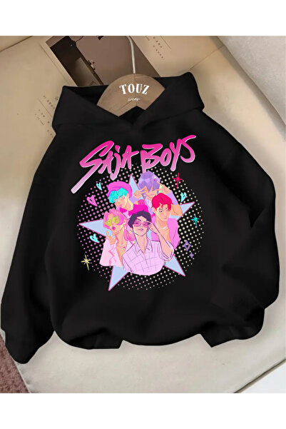 Touz Moda Young Kpop Demon Hunters Saja Boy 3-Thread Thick Sweet Hoodie
